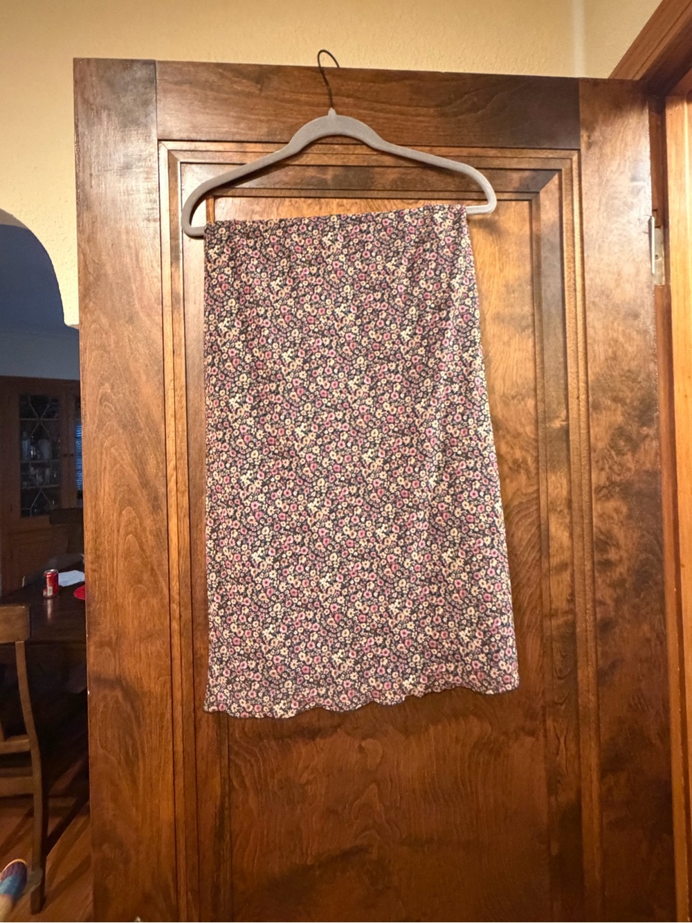 RSQ Floral Midi Skirt in Purple and Pink